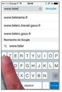 acceder à un site web avec safari