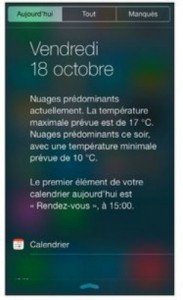 la meteo du jour sur l'iPhone 5