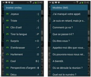 Ajouter un smiley ou un texte prédéfini