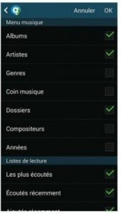 Choisir ce qui est affiché dans l’application Musique