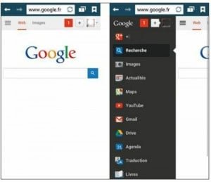 Google en page d’accueil