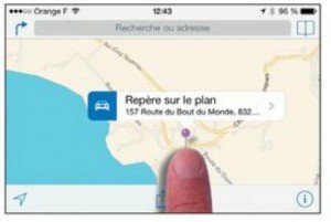 memoriser un itineraire iphone5