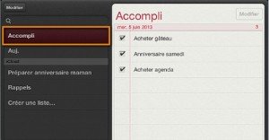 Configurer un rappel accompli