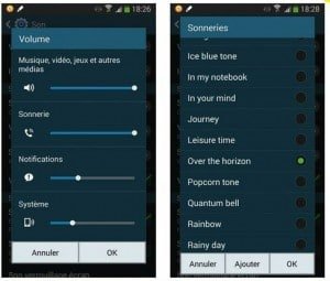 Configurer les options sonores du Galaxy Note 3