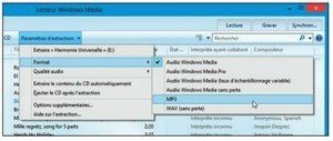 Choisissez le format des fichiers audio qui seront créés à partir du CD Choisissez le format des fichiers audio qui seront créés à partir du CD