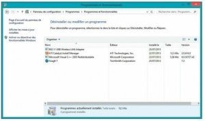 Le panneau de configuration de Windows 8.1