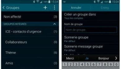 Créer un groupe de contact