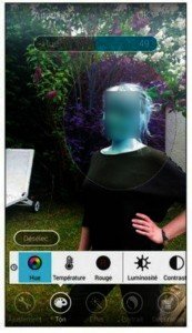 Retouche de la teinte d’une partie d’une image