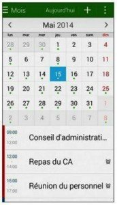 L’agenda en mode Mois