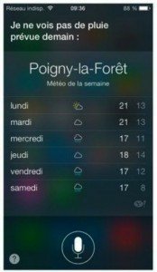 La météo selon Siri