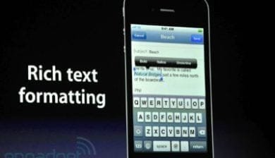 Mettre en forme un texte avec iphone 6