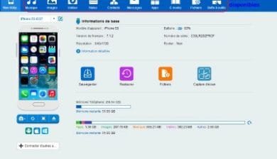 Une fois connecté, vous verrez l’interface de votre téléphone sur l' écran du PC