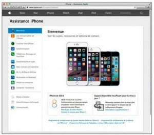 La page du support technique de l’iPhone contient de nombreuses aides et informations
