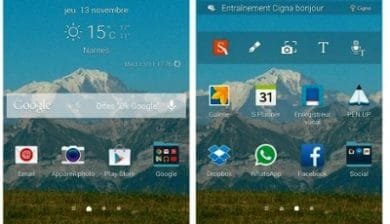 Le bureau étendu du Samsung Galaxy Note 4