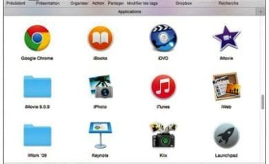 Aperçu des icônes d'applications et de dossiers