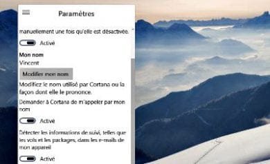 Gestion des dossiers et de Cortana