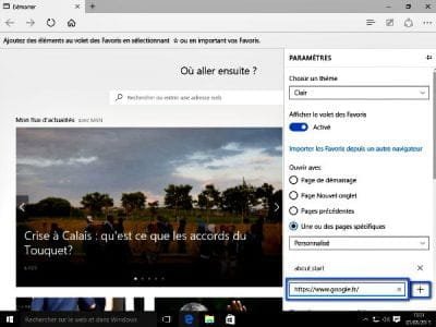 Personnaliser Microsoft Edge
