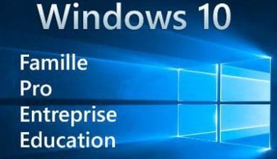 Les versions de Windows 10