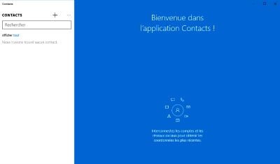 L'application Contacts de Windows 10