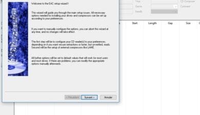 Interface de Exact Audio Copy