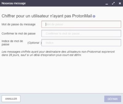 Chiffrer un mail avec ProtonMail