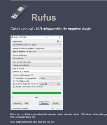 Créer une clé USB bootable avec le logiciel Rufus