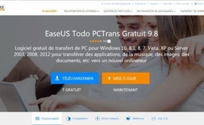 Le logiciel EaseUS Todo PCTrans