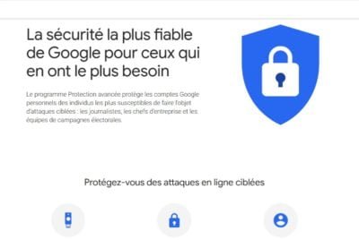 Protection avancée de comptes Google