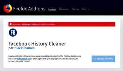 Facebook History Cleaner