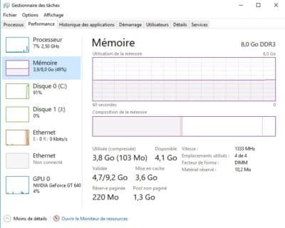 Scrutez la mémoire vive sur Windows