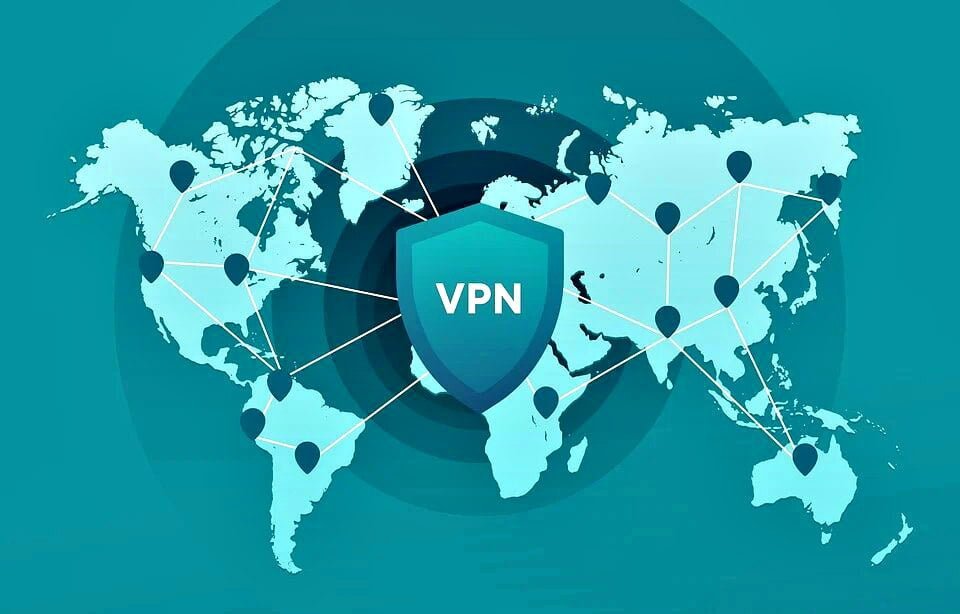 Inscription du sigle VPN sur la carte du monde